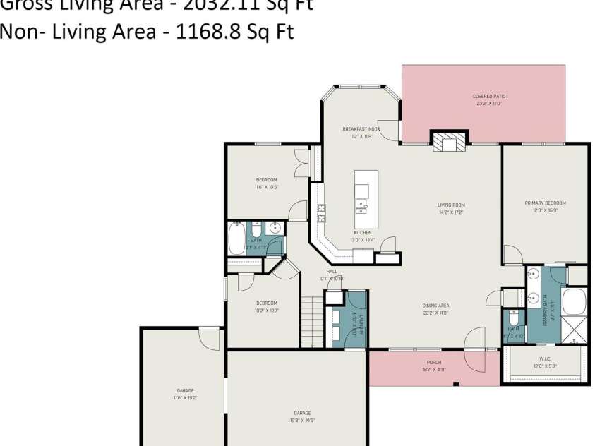 12301 Flatbush Drive, Huntersville, NC 28078.  MLS# CAR4382119, YatesRealty ID 29579. Main Level Floor Plan