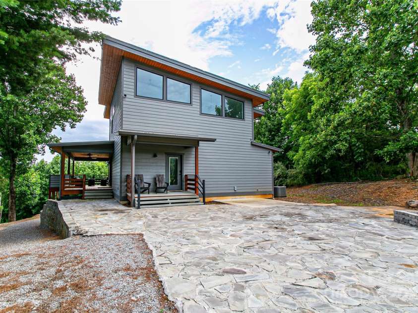 22 Lara Drive, Mills River, NC 28759.  MLS# CAR4271505, YatesRealty ID 2958. Back of Home