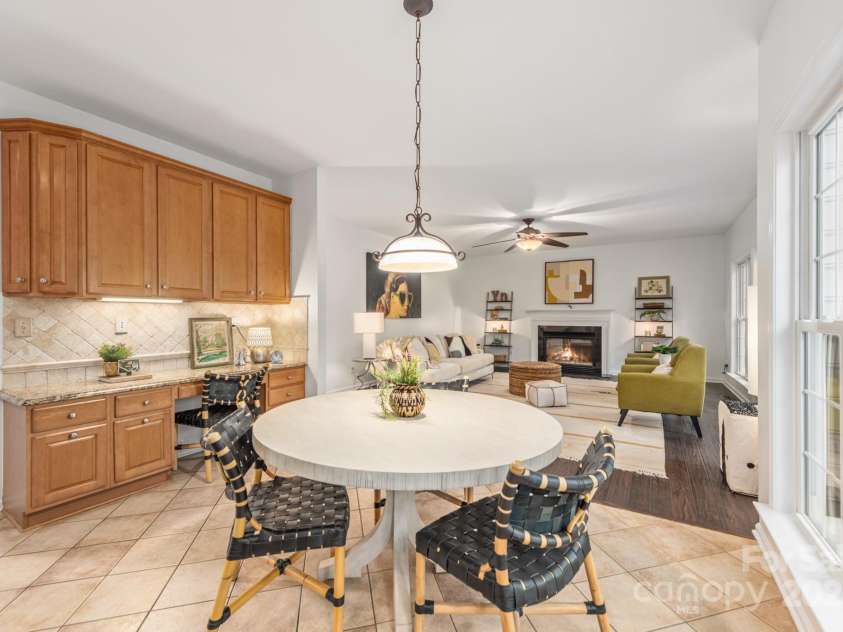 2747 Olympus Drive, Charlotte, NC 28214.  MLS# CAR4281959, YatesRealty ID 29585. Breakfast Area w/ Adjacent Media Center & Desk