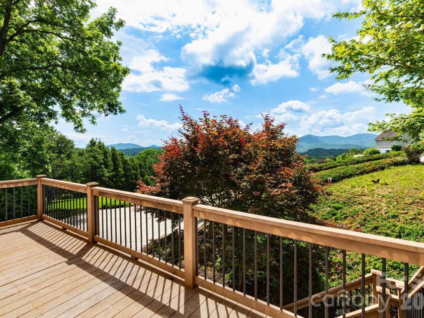 44 Deer Meadows Drive, Candler, NC 28715.  MLS# CAR4373513, YatesRealty ID 29593. Mountain Views from Deck