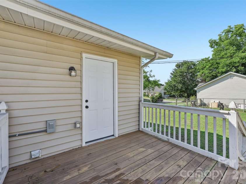 2509 Gardner Street, Gastonia, NC 28056.  MLS# CAR4387346, YatesRealty ID 29605. Back Deck