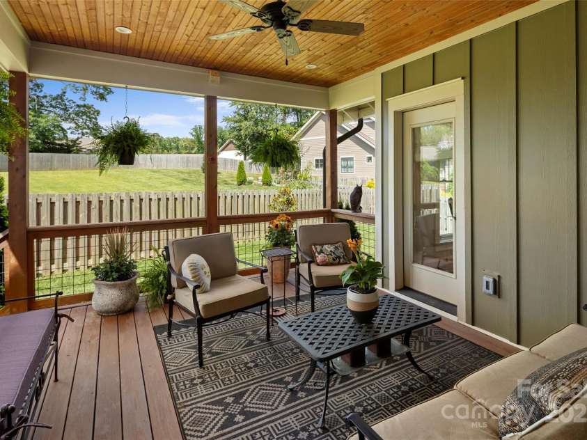 6 Starwood Valley Trail, Arden, NC 28704.  MLS# CAR4277561, YatesRealty ID 29605. Screened Porch