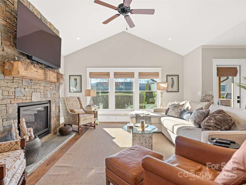 6 Starwood Valley Trail, Arden, NC 28704.  MLS# CAR4329581, YatesRealty ID 29605. The  custom window treatment from yesterdays tree allow the owner to adjust the light into the room 