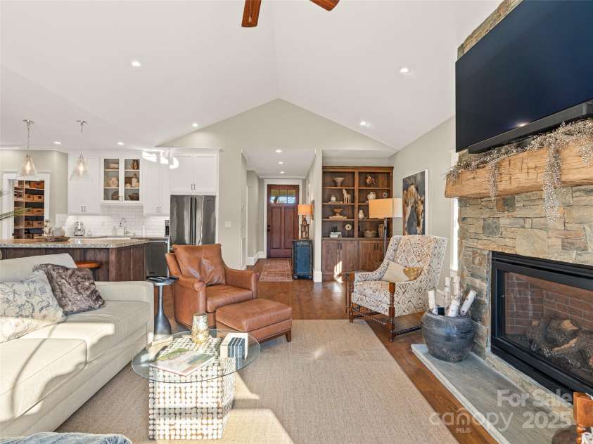 6 Starwood Valley Trail, Arden, NC 28704.  MLS# CAR4329581, YatesRealty ID 29605. The Flow master fireplace is great way to keep warm in the cold 