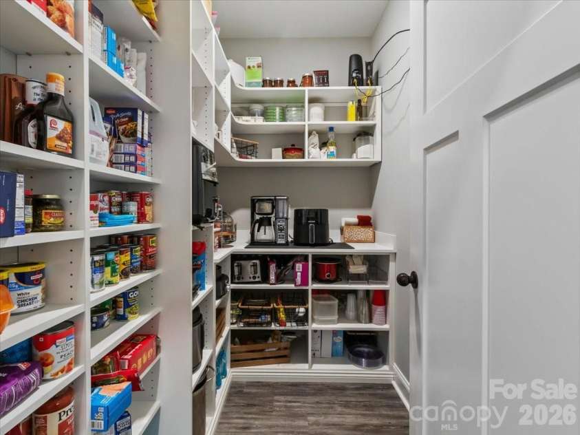 36 Cherry Ridge Lane, Weaverville, NC 28787.  MLS# CAR4385197, YatesRealty ID 29619. Large pantry with ample storage and space for small appliances