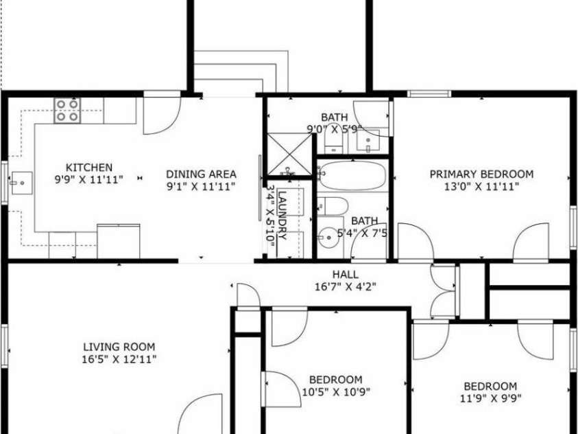 1520 Starbrook Drive, Charlotte, NC 28210.  MLS# CAR4274449, YatesRealty ID 29630. Measurements + floorplan for 1520 Starbrook Drive