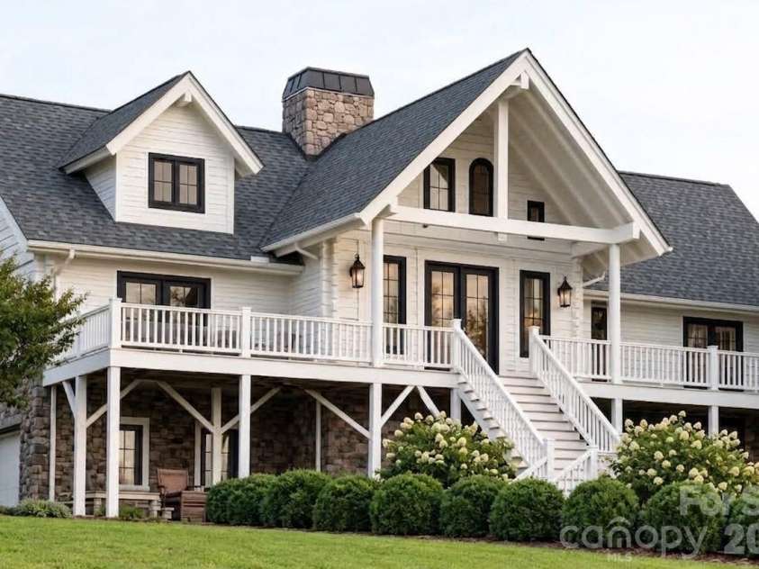 112 Sunny Morning Court, Hendersonville, NC 28792.  MLS# CAR4362975, YatesRealty ID 29646. AI Generated Image Back