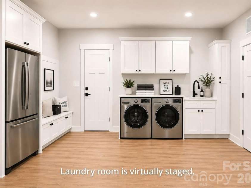 1065 Shawnee Trail, China Grove, NC 28023.  MLS# CAR4391383, YatesRealty ID 29651. Dream Laundry room virtually staged.