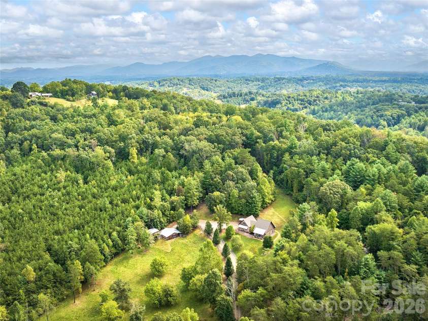 571 Fletcher Martin Road, Alexander, NC 28701.  MLS# CAR4358005, YatesRealty ID 29661. Aerial of property