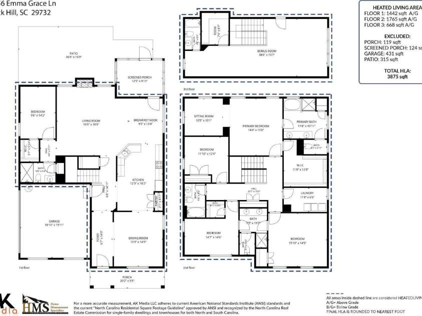 2356 Emma Grace Lane, Rock Hill, SC 29732.  MLS# CAR4391356, YatesRealty ID 29665. 
