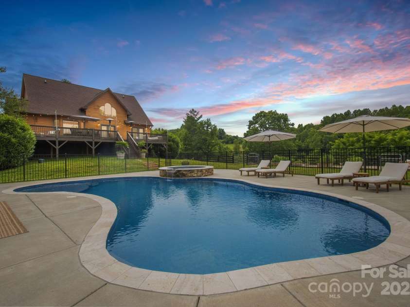 6500 Duck Creek Road, Lenoir, NC 28645.  MLS# CAR4258790, YatesRealty ID 29667. Backyard Pool