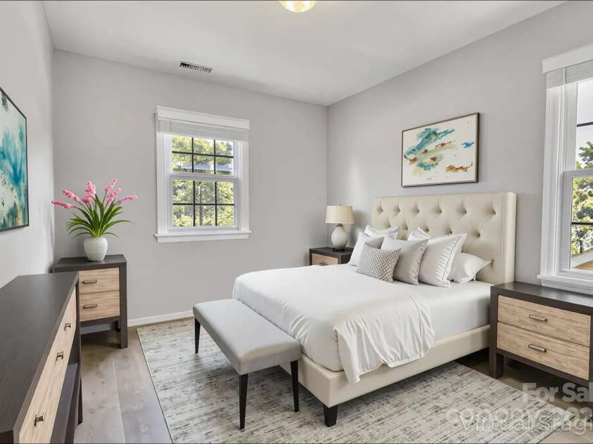 609 Bilmark Avenue, Charlotte, NC 28213.  MLS# CAR4276678, YatesRealty ID 29671. Walking into second bedroom (virtually staged).