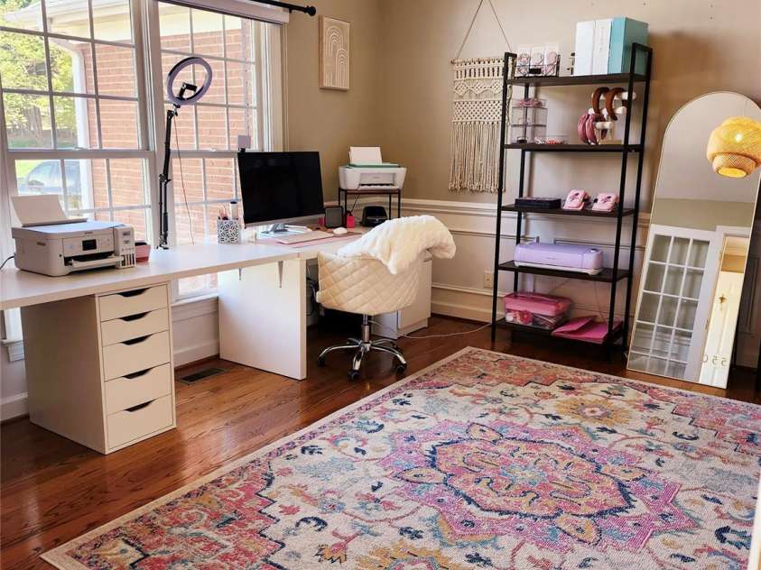 5505 Weavers Row, Gastonia, NC 28056.  MLS# CAR4246152, YatesRealty ID 29680. This adorable office space was originally the dining room.