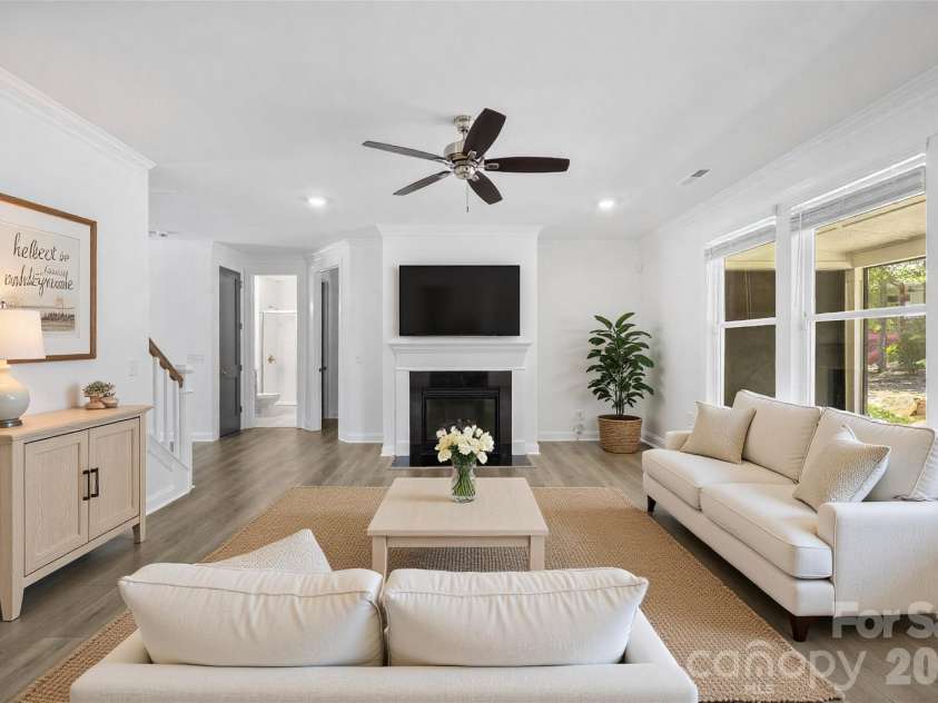 16709 Mckee Road, Charlotte, NC 28278.  MLS# CAR4388215, YatesRealty ID 29700. Living Room - virtually staged