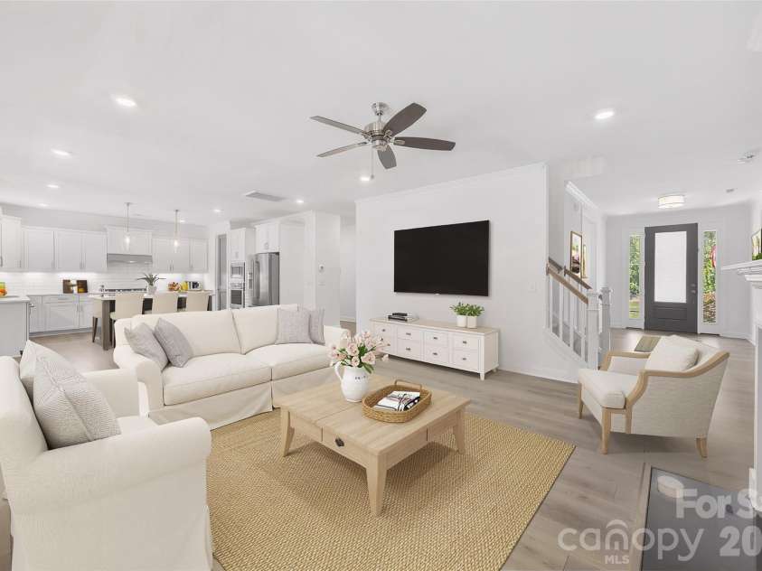 16709 Mckee Road, Charlotte, NC 28278.  MLS# CAR4388215, YatesRealty ID 29700. Living Room - virtually staged