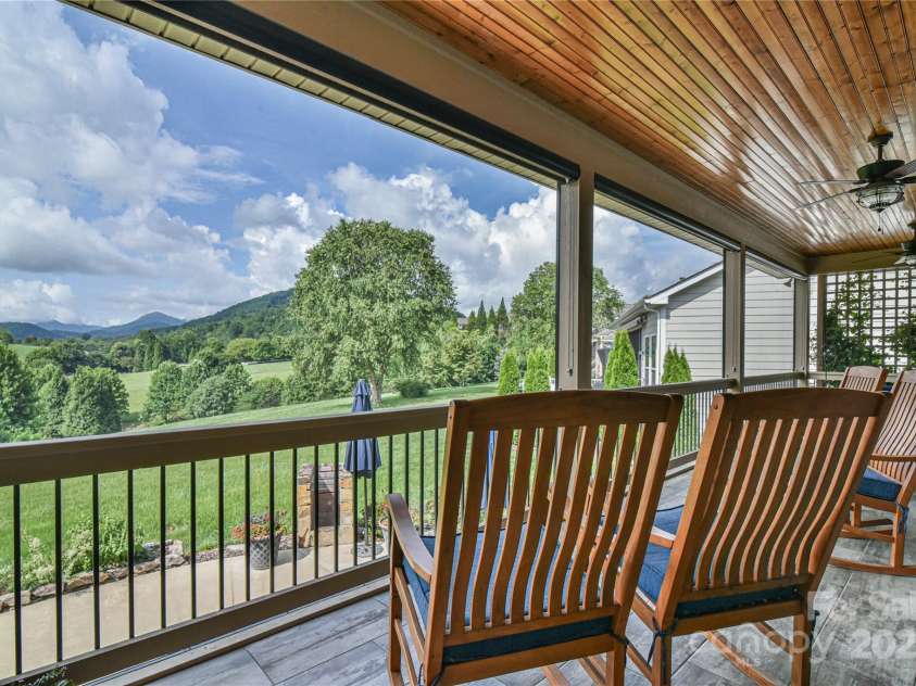 35 Dreambird Drive, Leicester, NC 28748.  MLS# CAR4281795, YatesRealty ID 29701. Back Screened Porch