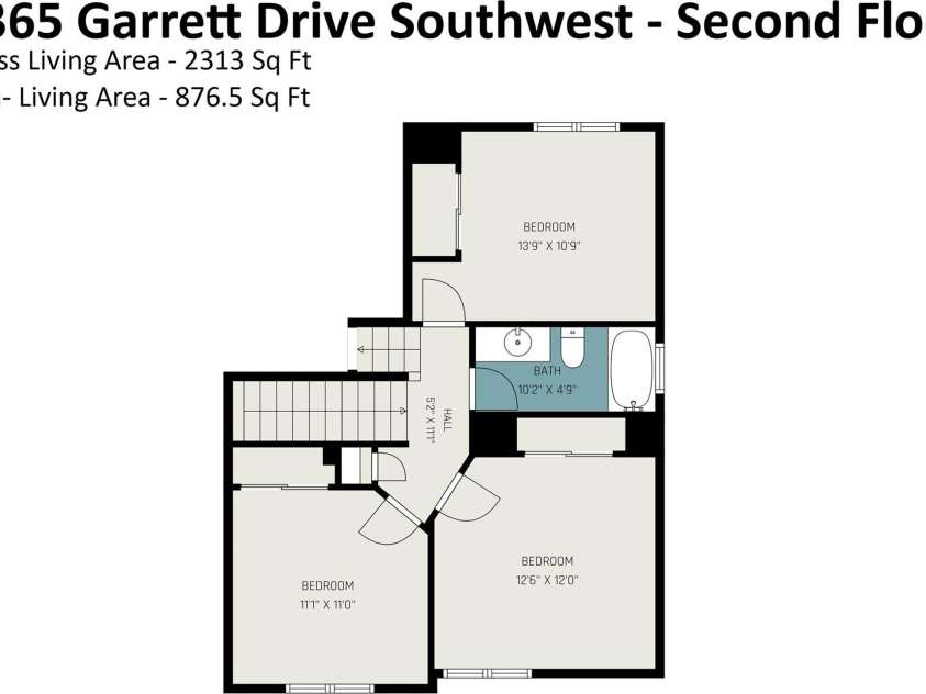 3365 Garrett Drive, Concord, NC 28027.  MLS# CAR4387307, YatesRealty ID 29712. Upper Level