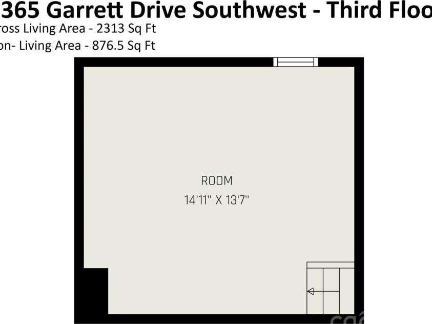 3365 Garrett Drive, Concord, NC 28027.  MLS# CAR4387307, YatesRealty ID 29712. Upper Level