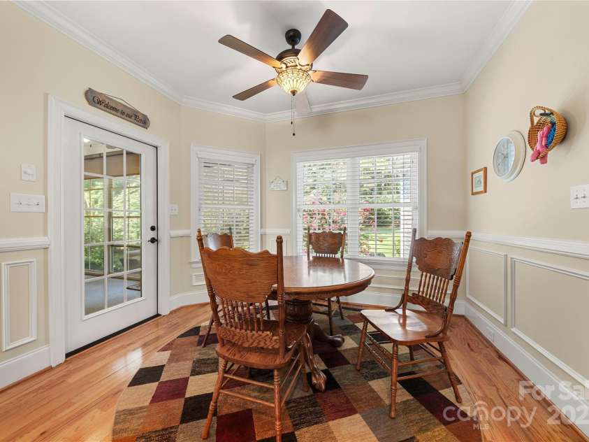 1012 Catawba Shores Drive, Rock Hill, SC 29730.  MLS# CAR4280757, YatesRealty ID 29723. Breakfast room with egress to screen porch