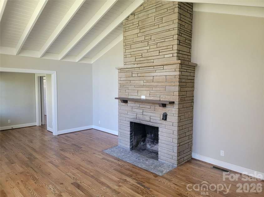 1820 Connelly Springs Road, Lenoir, NC 28645.  MLS# CAR4374509, YatesRealty ID 29739. True Wood Burning Fireplace in Living Room