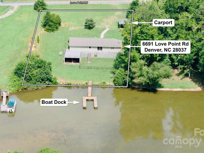 6691 Love Point Road, Denver, NC 28037.  MLS# CAR4199683, YatesRealty ID 29742. 