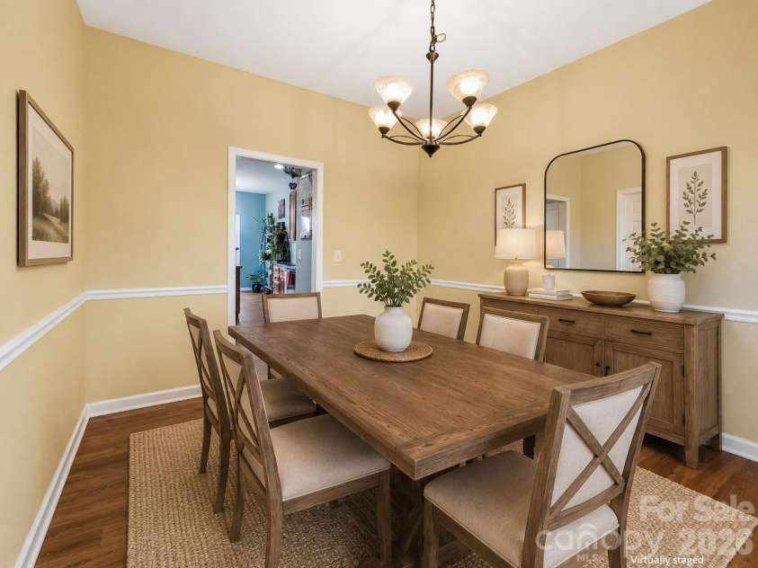 154 Haw River Road, Fletcher, NC 28732.  MLS# CAR4390072, YatesRealty ID 29743. Virtually staged dining room
