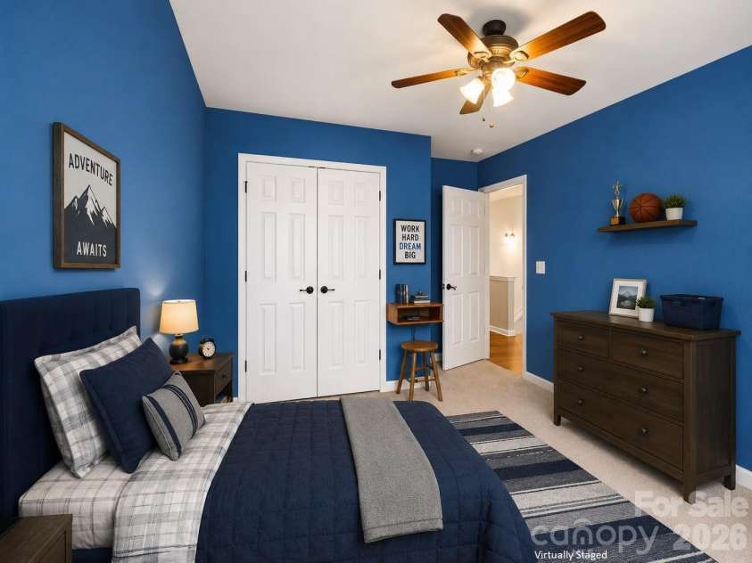 154 Haw River Road, Fletcher, NC 28732.  MLS# CAR4390072, YatesRealty ID 29743. Virtually staged guest room