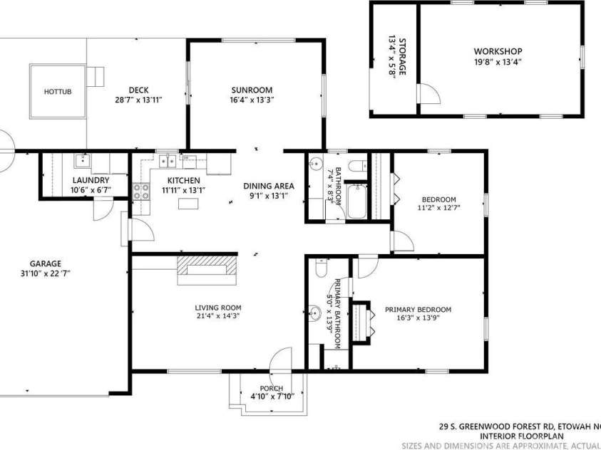 29 Greenwood Forest Drive, Etowah, NC 28729.  MLS# CAR4382718, YatesRealty ID 29748. Floorplan