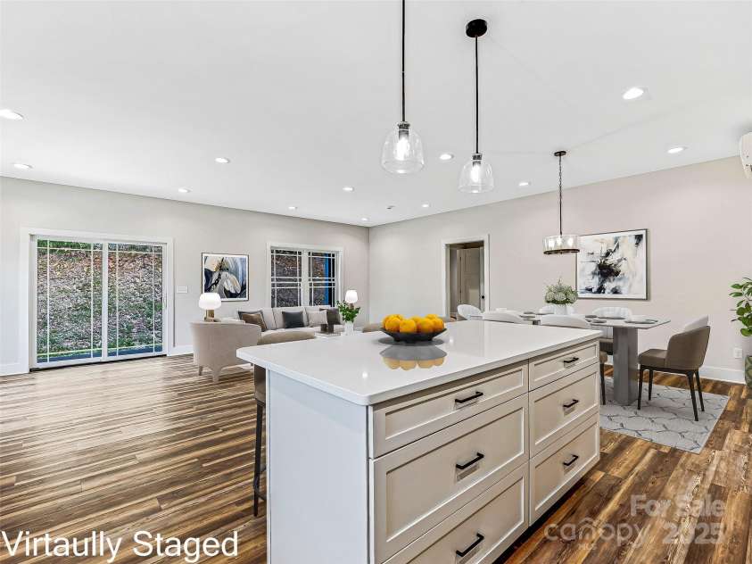 297 Bethany Drive, Mars Hill, NC 28754.  MLS# CAR4277821, YatesRealty ID 2976. Virtually Staged Kitchen Island