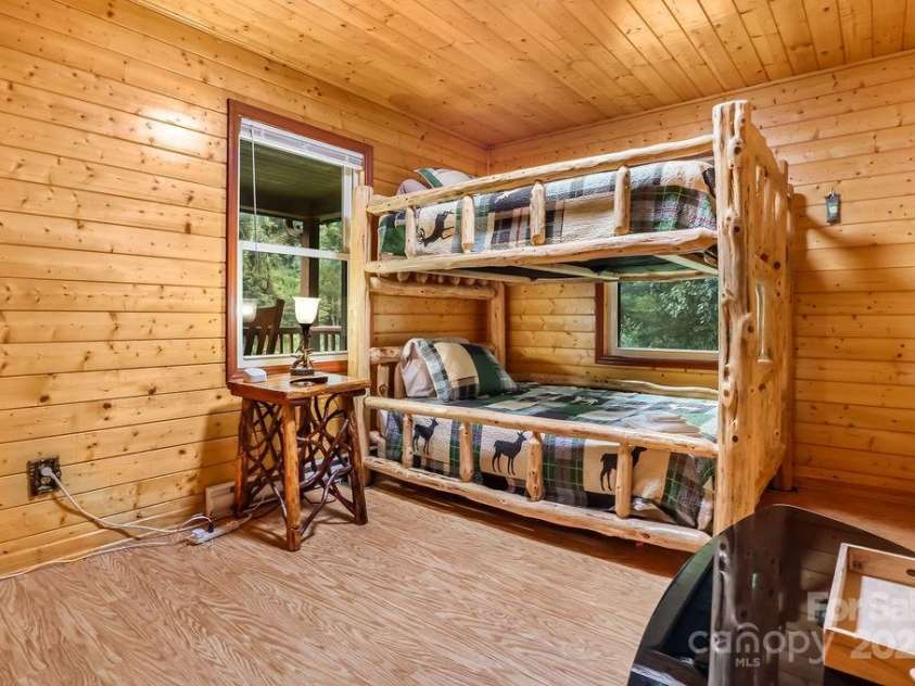 4271 Old Field Creek Road, Grassy Creek, NC 28631.  MLS# CAR4284275, YatesRealty ID 2979. Bedroom with Bunk Beds