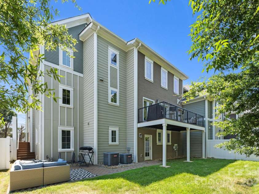 7919 Rea View Court, Charlotte, NC 28226.  MLS# CAR4279811, YatesRealty ID 29798. The steel balcony is approved for BBQ's and is a great place for coffee & cocktails, too!