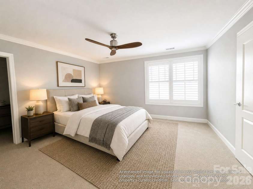 1512 Ivey Drive, Charlotte, NC 28205.  MLS# CAR4392958, YatesRealty ID 29814. Virtually staged/AI-enhanced photos illustrate potential improvements