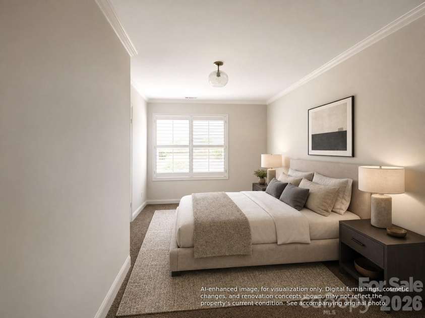 1512 Ivey Drive, Charlotte, NC 28205.  MLS# CAR4392958, YatesRealty ID 29814. Virtually staged/AI-enhanced photos illustrate potential improvements