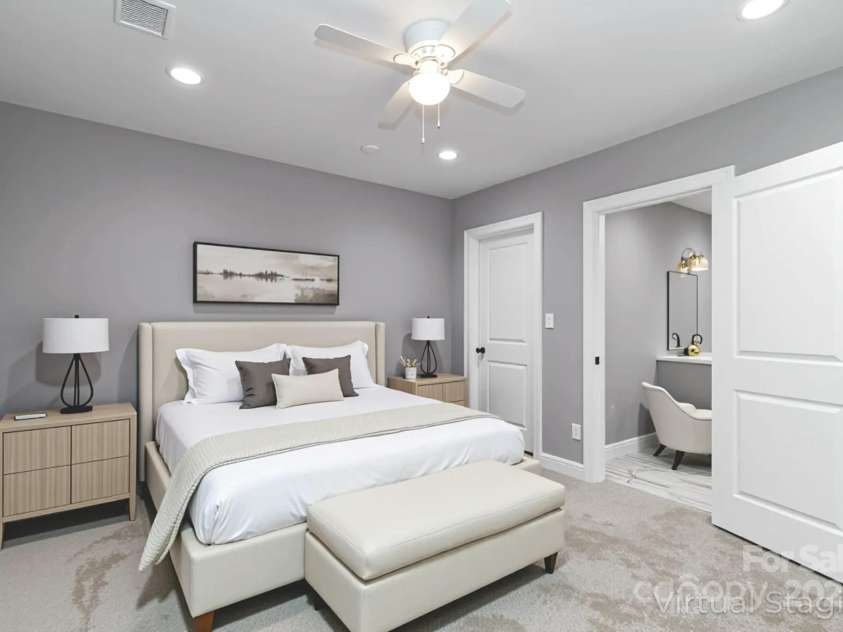 6310 Forney Hill Road, Denver, NC 28037.  MLS# CAR4270228, YatesRealty ID 29815. Primary Bedroom-virtually staged furniture.