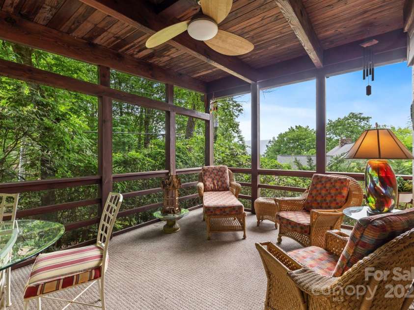 21 Rhododendron Road, Black Mountain, NC 28711.  MLS# CAR4266753, YatesRealty ID 29832. Screened Porch