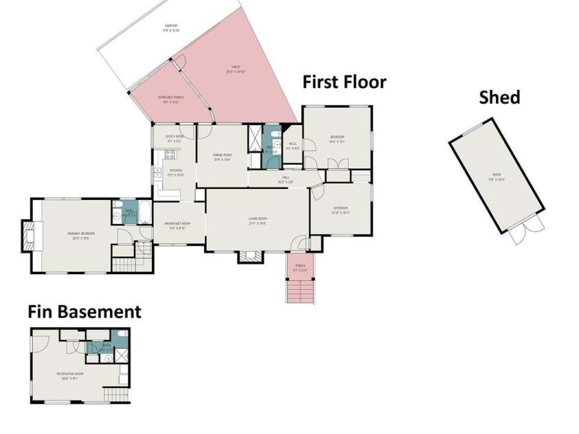 811 Parkwood Road, Shelby, NC 28150.  MLS# CAR4351663, YatesRealty ID 2985. Floor plan measurements