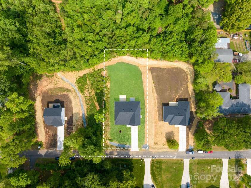 5125 Carden Drive, Charlotte, NC 28227.  MLS# CAR4250454, YatesRealty ID 29879. Aerial of the House