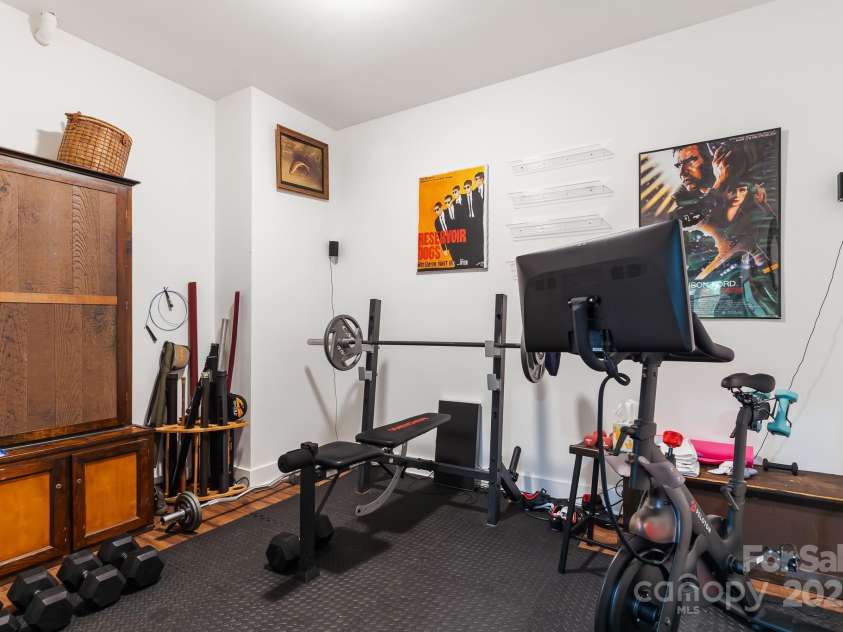 19 Carrolls Place Court, Mills River, NC 28759.  MLS# CAR4282064, YatesRealty ID 29890. Basement gym/ bonus room