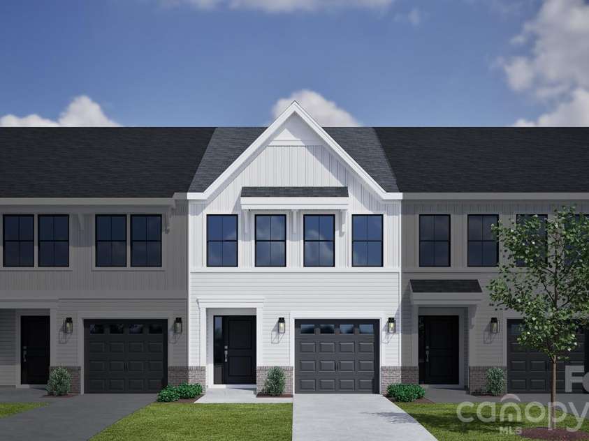 7422 Mashburn Drive, Charlotte, NC 28269.  MLS# CAR4340531, YatesRealty ID 29892. Rendering for Homesite 95 - Dahlia B (home will be an end-unit)