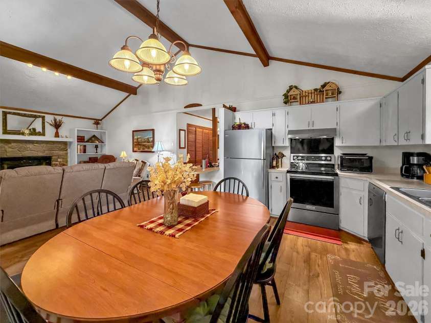 72 Sanctuary Road, Maggie Valley, NC 28751.  MLS# CAR4387632, YatesRealty ID 29910. DINING AREA