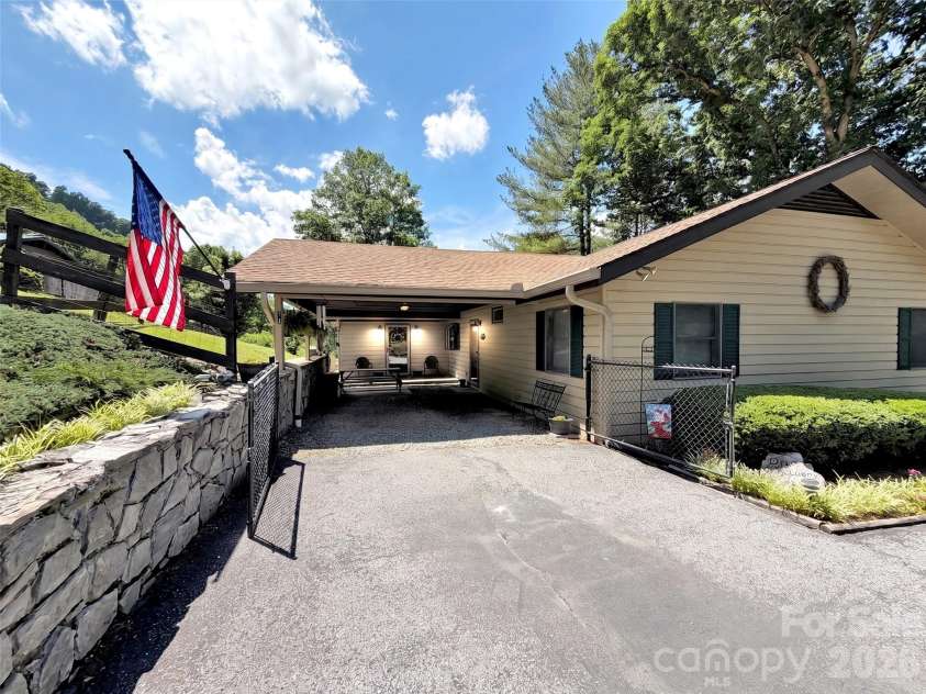 72 Sanctuary Road, Maggie Valley, NC 28751.  MLS# CAR4387632, YatesRealty ID 29910. MAIN ENTRANCE