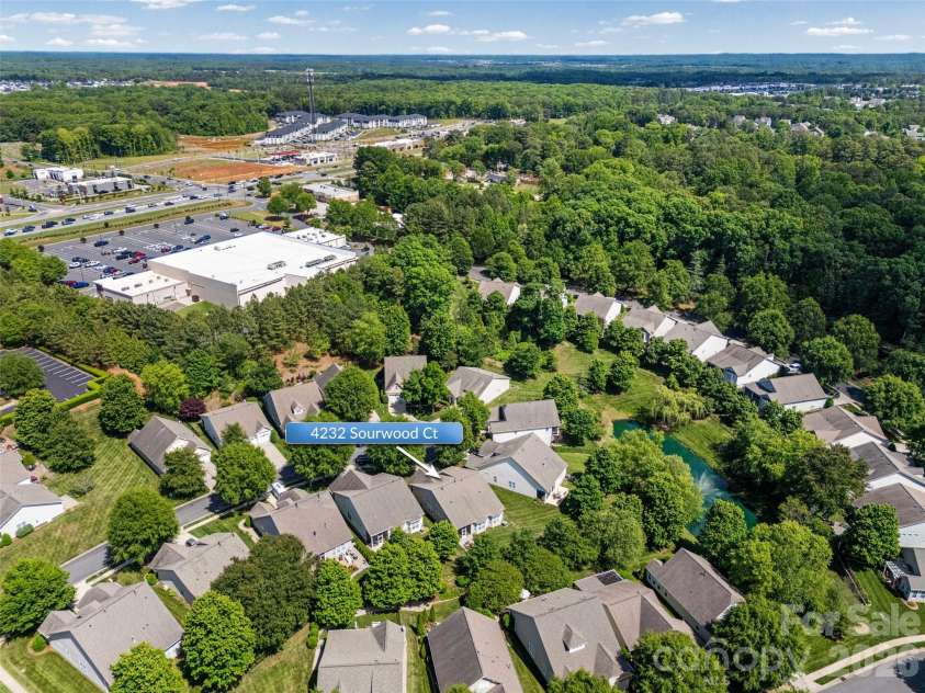 4232 Sourwood Court, Fort Mill, SC 29707.  MLS# CAR4376852, YatesRealty ID 29923. Aerial view