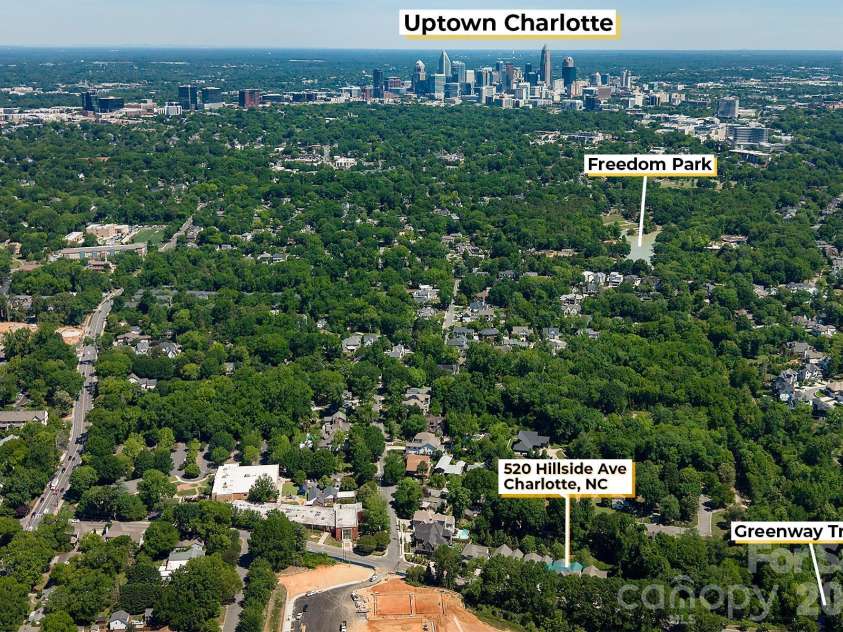 520 Hillside Avenue, Charlotte, NC 28209.  MLS# CAR4380698, YatesRealty ID 29927. 