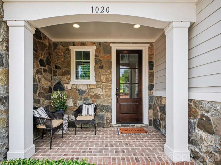 1020 Sharon Amity Road, Charlotte, NC 28211.  MLS# CAR4385518, YatesRealty ID 29929. Front Porch and Entry