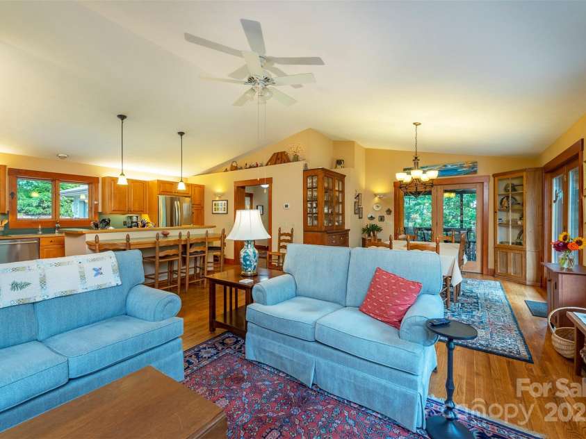 4 Galax Lane, Black Mountain, NC 28711.  MLS# CAR4286030, YatesRealty ID 29947. Plenty of space for gatherings + cozy areas for comfort.