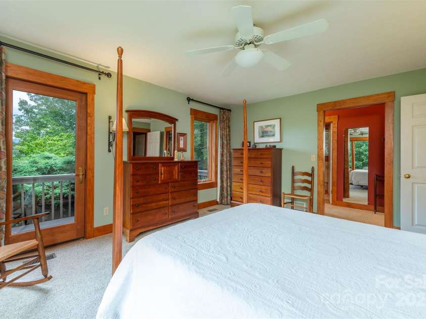 4 Galax Lane, Black Mountain, NC 28711.  MLS# CAR4286030, YatesRealty ID 29947. Primary suite opens to private balcony