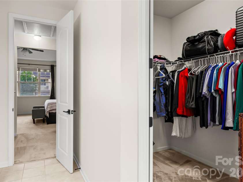 7202 Toxaway Lane, Charlotte, NC 28269.  MLS# CAR4389424, YatesRealty ID 29966. Second walk-in closet accessed from the bathroom.