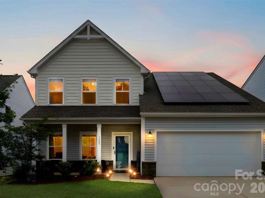 3009 Pinehills Way, Mount Holly, NC 28120.  MLS# CAR4388074, YatesRealty ID 29975. Twilight shot