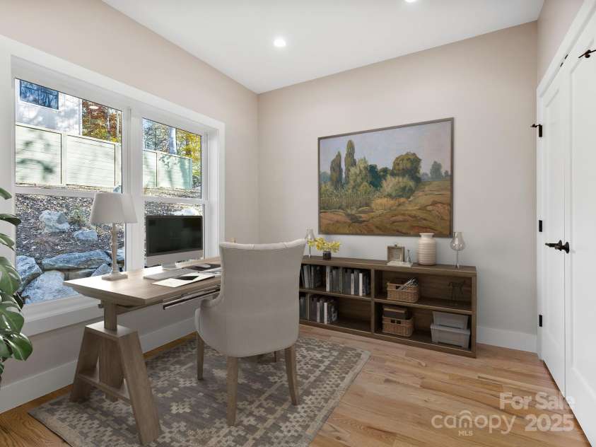 15 Perdue Place, Asheville, NC 28806.  MLS# CAR4316954, YatesRealty ID 2998. Main level flex for guest, office, play, or media 