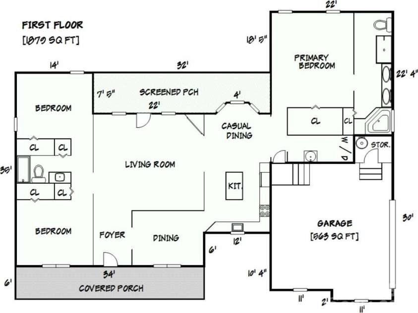 288 Grapevine Circle, Taylorsville, NC 28681.  MLS# CAR4276575, YatesRealty ID 29989. Floor Plan